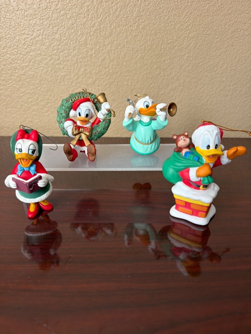 Vintage 1990s Grolier Disney Donald Daisy Duck Christmas Ornaments Lot of 4 - Picture 16 of 16